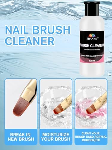 EBANKU 4OZ Nail Brush Cleaner, Nail Art Brushes Conditioner Quickly Clean - Image 6