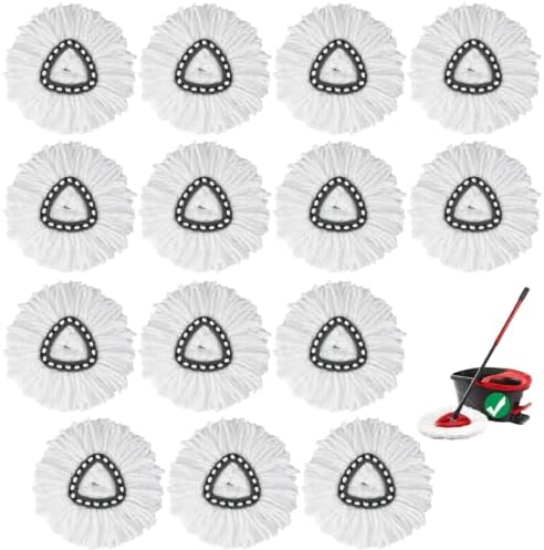 14PCS Mop Head Replacements, Machine Washable, Efficient Pet Hair Removal by High-PQ