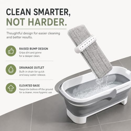 Foldable Mop Bucket, Silicone Material. Convenient - Image 5