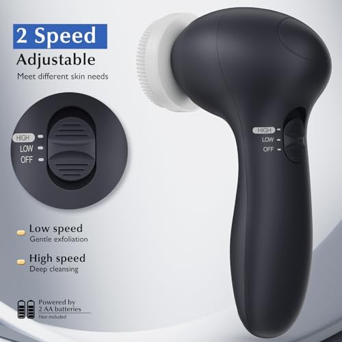 COSLUS Facial Cleansing Brush Face Scrubber, Upgrade Set - Image 5