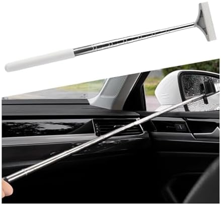 Car Rearview Mirror Wiper, Telescopic Vehicle Glass Squeegee Cleaner by KHGUZ