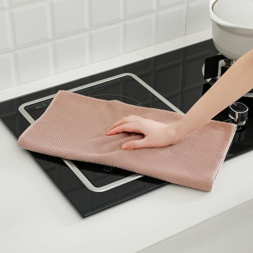 12 Pack Kitchen Towels and Dishcloths Set, 100% Cotton Soft and Absorbent - Image 5