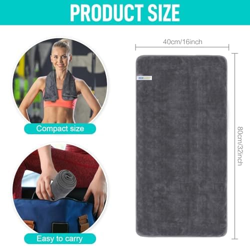 SINLAND Microfiber Gym Towels, Workout Sweat Towel 16x32In - Image 2