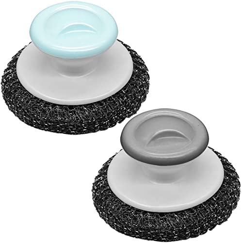 2Pcs Stainless Steel Wool Scrubber by HINGTAI