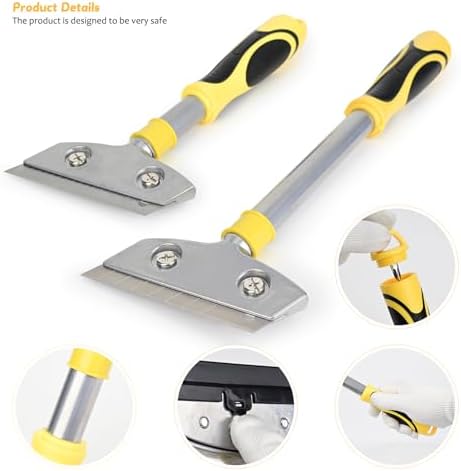 EHDIS Razor Blade Scraper, 4 Inch Razor Blade Scraper Tool Tile Paint Scraper - Image 3