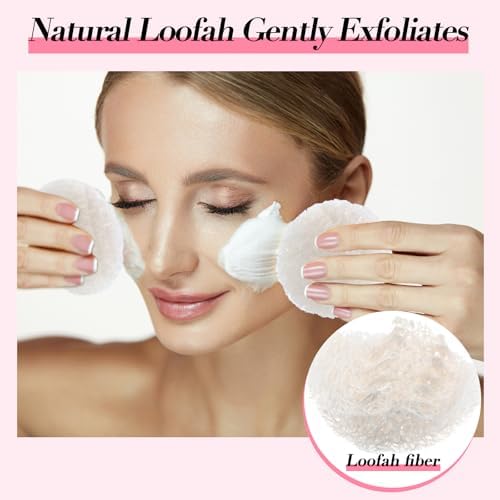 25 Pcs Natural Loofah Exfoliating Pads 2.36" - Image 6