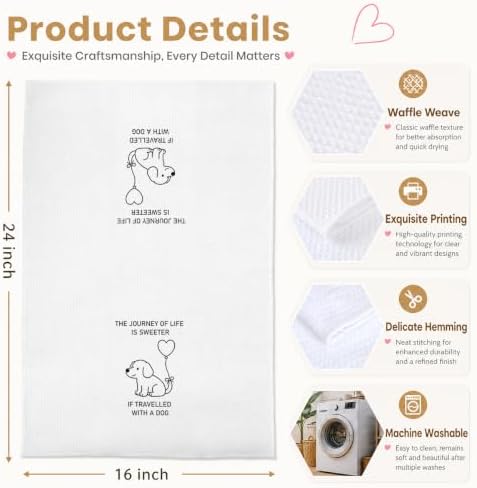 Cute Dog Kitchen Towels Hostess Gift - Image 2