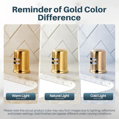 Dishwasher Air Gap Cover for Kitchen, Solid Brass Air Gap Cap - Image 5