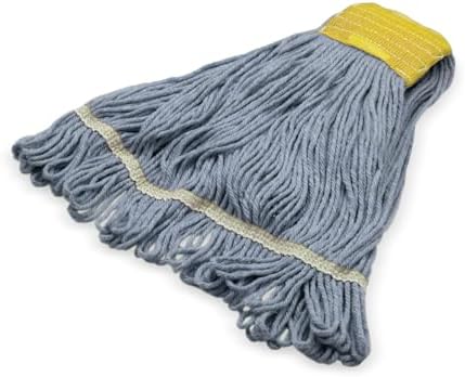 SPARTA 369513B14 FLO-PAC Cotton Mop Head, Loop-Ended, 5 Inch Color-Coded Yellow by SPARTA