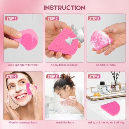 AIDEA Compressed Facial Sponges-48Count, Disposable Face Sponges - Image 3