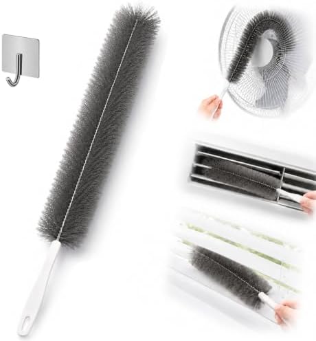 Bendable Microfiber Head, Reusable Dust Remover Fan Cleaning Brush by Unknown