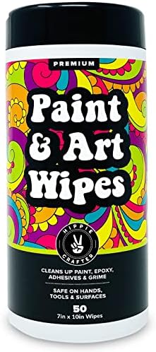 HIPPIE CRAFTER Paint and Art Wipes, 1 Pack Heavy-Duty Cleaning Wipes by HippieCrafter