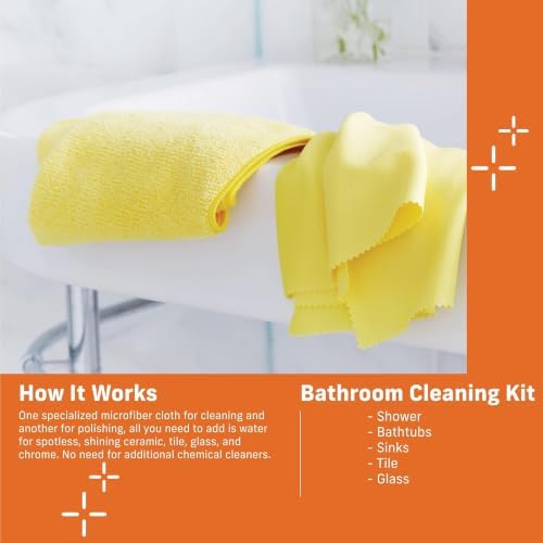 E-Cloth Bathroom Cleaning Cloth Kit, Reusable Towel - Image 4