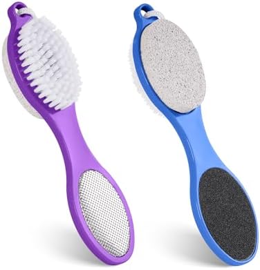 2 Pcs 4 in 1 Foot Scrubber Brush by TaShow
