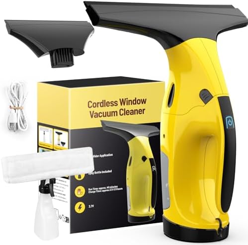 Kiato Window Vacuum Squeegee Cordless, Electric Window Vacuum Cleaner by Kiato