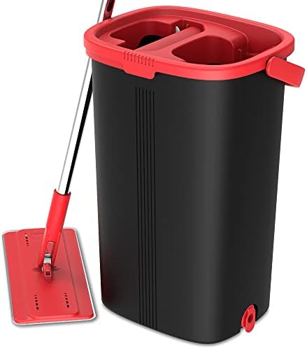 Tethys Flat Floor Mop and Bucket Set by TETHYS