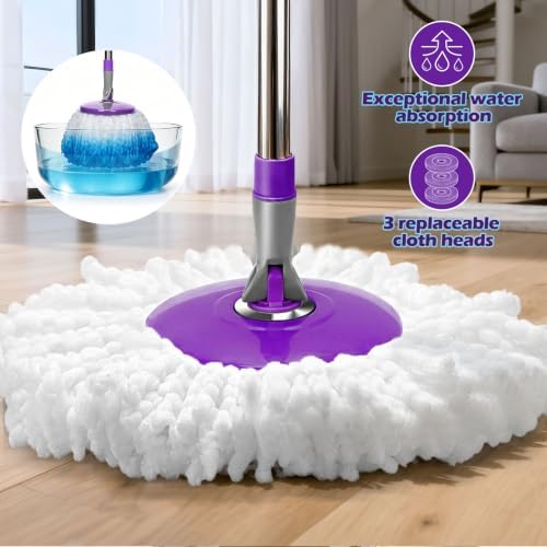 Masthome Spin Mop and Bucket Set, Compact Mop Bucket System - Image 6
