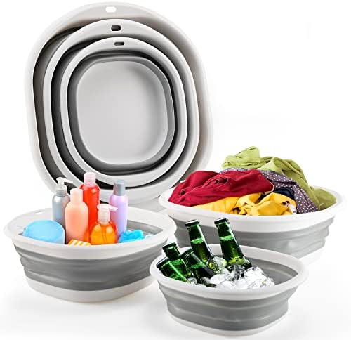 3 Pack Collapsible Wash Basin Set by ALYSTER