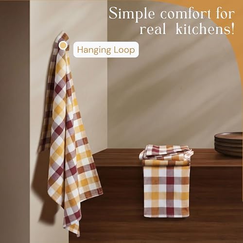 Multi Dish Towels 4 Pack Combo, Quick Drying Cloths, 100% Cotton, Absorbent - Image 5
