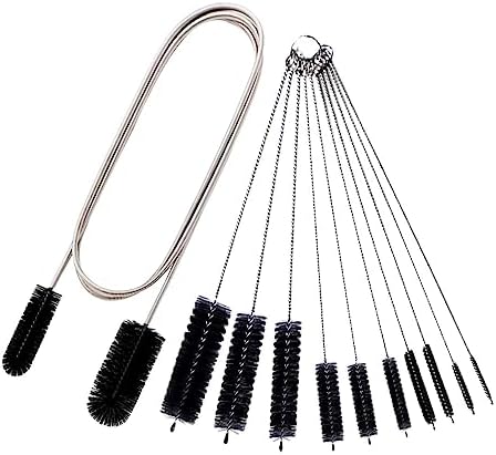 Flexible Drain Brush Straw Cleaner Set, Nylon Cleaner Double Ended Elastic Hose by Cusfele