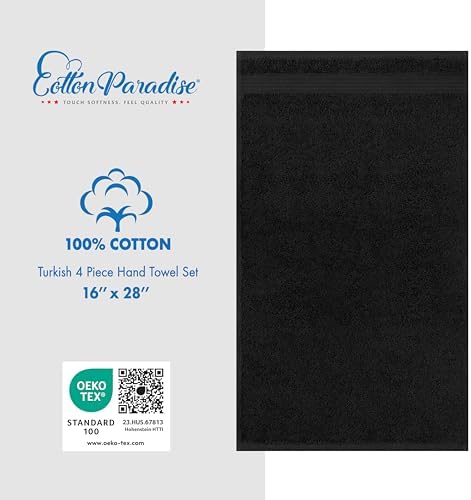 Cotton Paradise Hand Towels for Bathroom, 100% Cotton Turkish 4 Piece Hand - Image 4