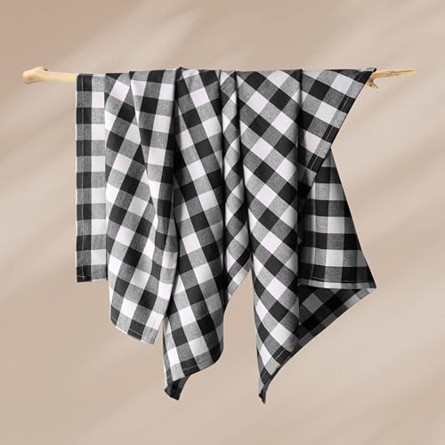Multi Check Tea Towels 4 Pack Combo, Dish Towels - Image 4