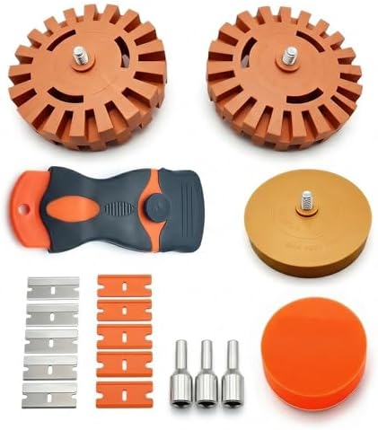 Decal Remover Eraser Wheel Kit, 3 Rubber Adhesive Removal Wheels by Unknown