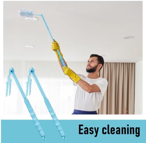 Colingmill 8 Pack Replacement Duster Handles, 3 Ft Extendable, Sky Blue - Image 5