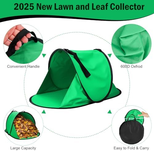2026 New 60 Gallon Pop-Up Foldable Leaf Collector, Portable LeafBag, 600D - Image 3
