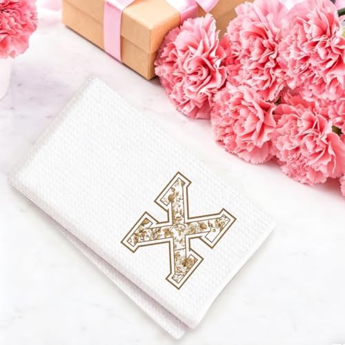 Chinoiserie Initial Kitchen Towels, Personalized Kitchen Towels, Personalized - Image 4