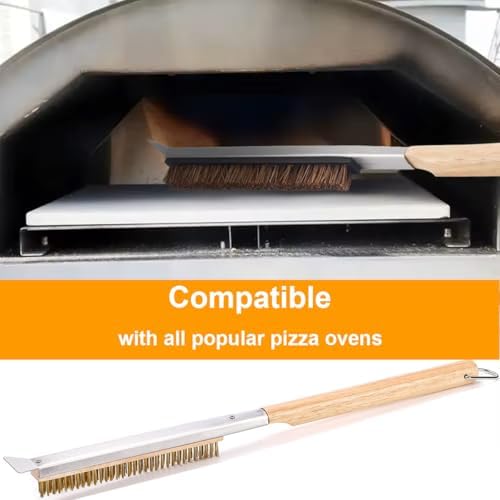 Pizza Oven Accessories Kit w/Pizza Oven Brush & Stone Scraper, 8 inch Pizza - Image 3
