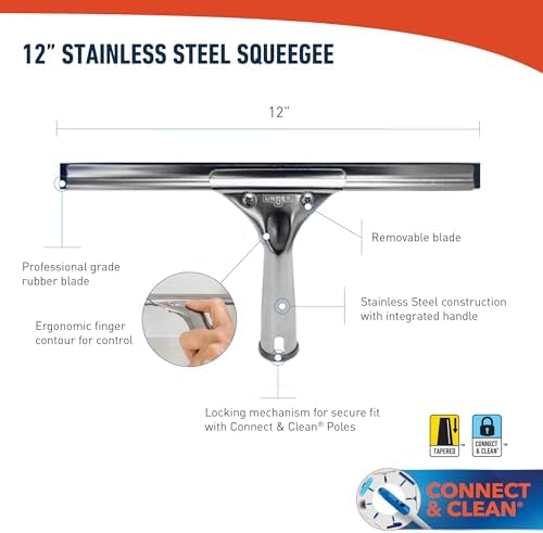 Unger Professional Stainless Steel Heavy-Duty Squeegee - Image 6