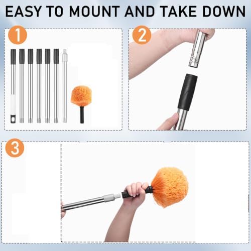 Cobweb Duster with Extension Pole - 9 FT Adjustment Spider Web Brush - Image 7