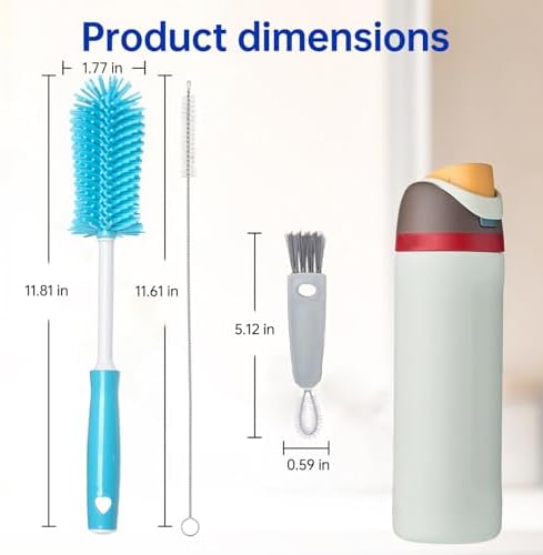 3 Pack Water Bottle Cleaner Brush Set - Image 6