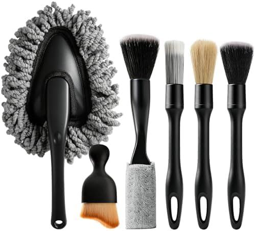 Car Detailing Brush Kit Interior & Exterior Cleaner, Ultra Soft Boars Hair Car by Unknown