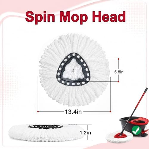 12PCS Mop Head Replacements, Machine Washable, Efficient Pet Hair Removal - Image 2