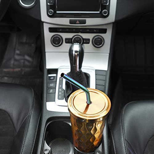 Hiware 12-Pack Rainbow Metal Straws Reusable - Image 7