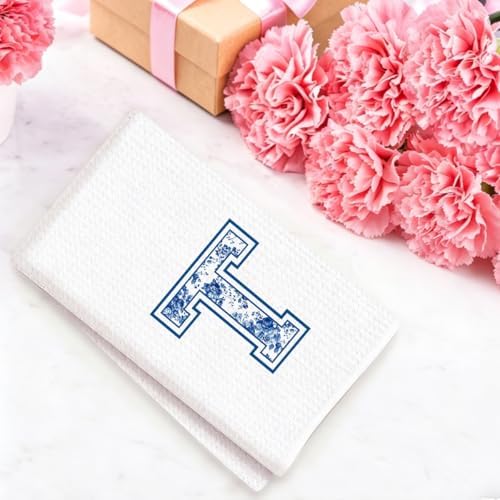 Chinoiserie Initial Kitchen Towels, Personalized Kitchen Towels, Personalized - Image 4