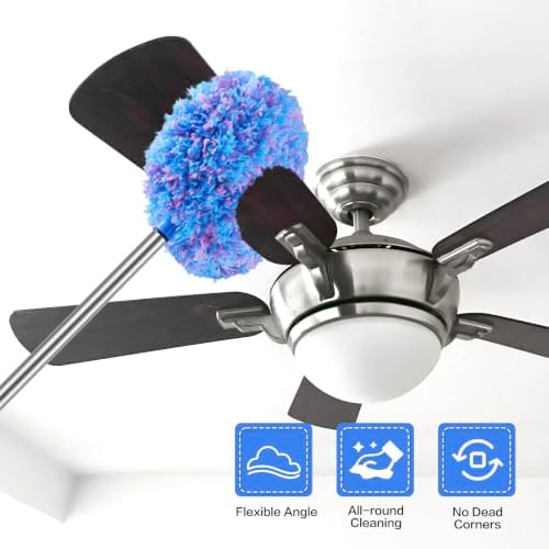 Ceiling Fan Cleaner Duster Reusable Microfiber Ceiling Fan Blade Cleaner - Image 2