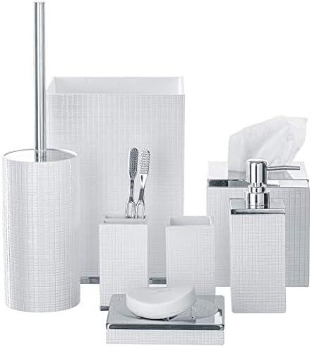 Creative Scents Estella White Toilet Brush Set - Image 5