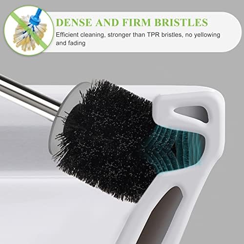 AONEZ Compact Toilet Brush & Holder, Stainless Steel Handle, Space Saving - Image 3