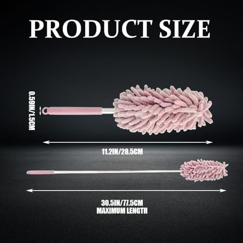 2PCS Car Interior Duster with Extension Pole, Car Detailing Supplies, Soft - Image 2