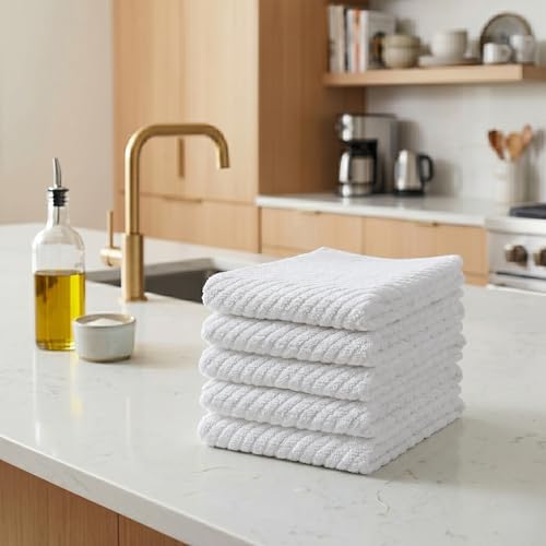 DecorRack 100% Cotton Terry Kitchen Towels, 16 x 19 in - Image 3