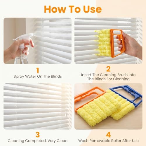 2pcs Blind Cleaner Duster Tool, 7-Finger Dusting - Image 4