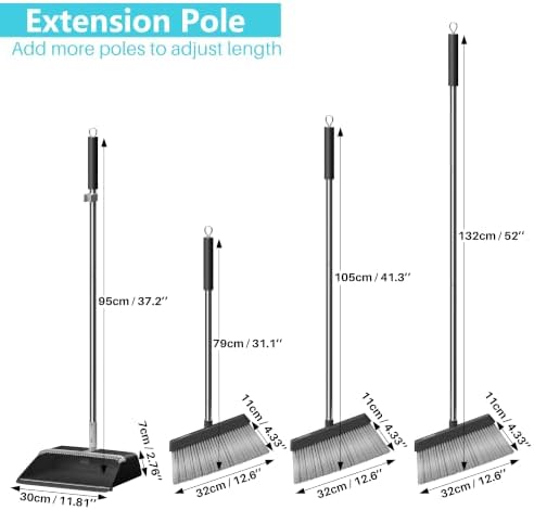 JOYMOOP Black Broom and Dustpan Set - Image 5