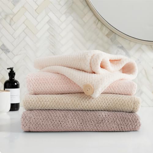 ROLSHOL 4 Pack Extra Large Microfiber Hair Towel Wraps - Image 7