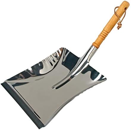 REDECKER Stainless Steel Dust Pan, Large Wood Handle Dustpan by Redecker
