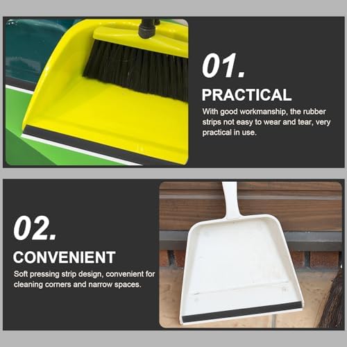 Uonlytech 4pcs Dustpan Rubber Lip Dustpan Rubber Edge Replacement Lip - Image 4