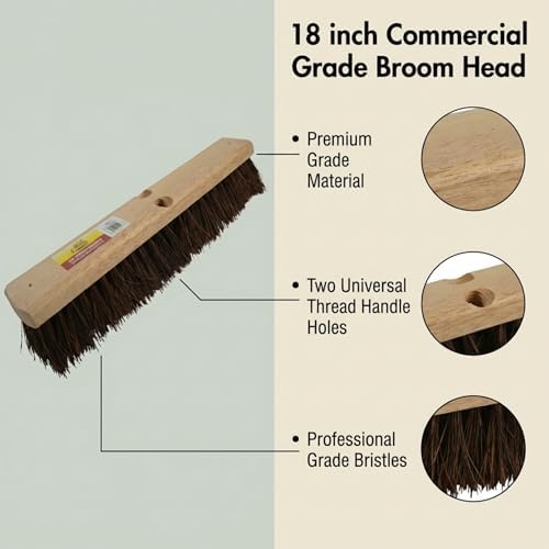 Janico Bristles Outdoor Surface Push Broom - Image 2