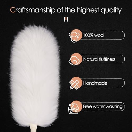 Extendable Lambswool Duster 29-110 Inch, Anti-Static Flexible Head, Stainless - Image 3
